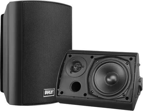 Vista 2 de Pyle Sistema de altavoces Bluetooth impermeable + receptor Bluetooth amplificador de cine en casa (negro)