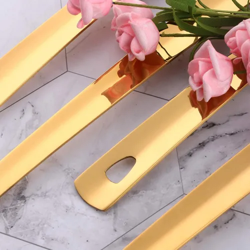 Vista 3 de Cucharas de servir de acero inoxidable: juego de 6 cubiertos de mango largo, cucharadas grandes de metal para servir cocina buffet banquete de 13