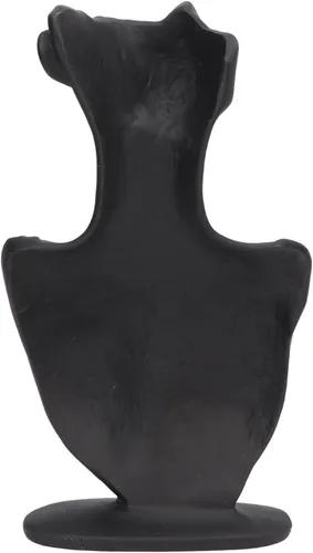 Vista 8 de Earring Mannequin Holder, Jewelry Display Stand, Resin Bust Necklace Display with Large Space, Lightweight Elegant Black Mannequin Stand for Store