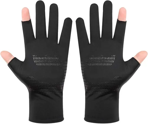 Vista 3 de PURFUN Guantes de conducción de protección solar anti-UV para hombres y mujeres, delgados, transpirables, de alta elasticidad, guantes deportivos