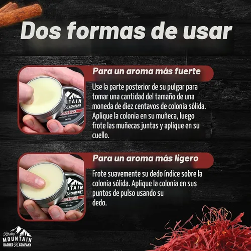 Vista 6 de Rocky Mountain Barber Company - Colonia sólida de cítricos y especias para hombres, 2 onzas
