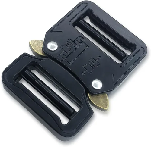 Vista 10 de Hebilla de cinturón táctica ajustable dual de metal, hebilla de cinturón resistente de 1 pulgada (0.984 in)