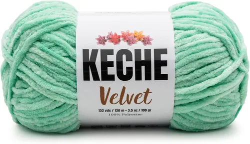 Vista 135 de Keche Hilo para ganchillo, hilo de terciopelo, chenilla suave, manta de bebé voluminosa amigurumi Yarn 3.53 oz (132 yardas) - Arona