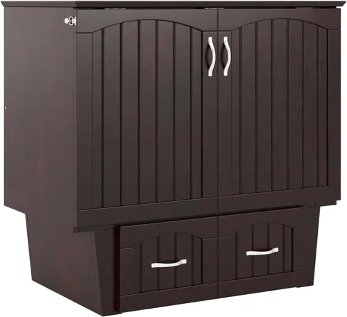 Vista 9 de Atlantic Furniture Nantucket Murphy - Cómoda de cama con estación de carga y colchón, individual, expreso, modelo: AC592141 Espresso