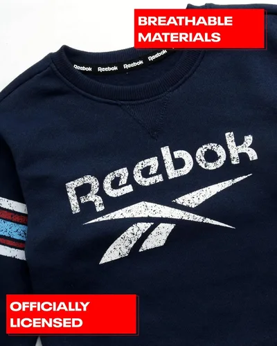 Vista 3 de Reebok Conjunto deportivo para niños, camiseta de manga larga de 3 piezas y pantalones deportivos de punto, ropa de juego para niños pequeños, 2T-7