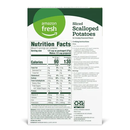 Vista 2 de Amazon Grocery, papas festoneadas, 4.7 onzas (anteriormente Amazon Fresh, el embalaje puede variar) (paquete de 3)