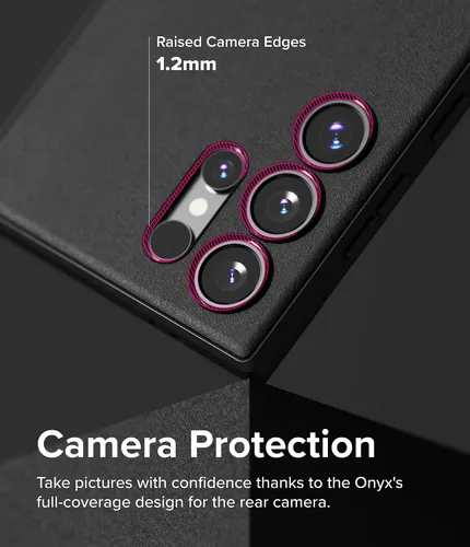 Vista 5 de Ringke Onyx - Funda compatible con Galaxy S24 Ultra [negra] + doble película fácil compatible con Galaxy S24 Ultra (paquete de 2)