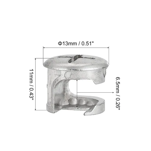 Vista 2 de HARFINGTON Tuerca de bloqueo de leva para muebles, 8 unids 0.512x0.433 in Conector de junta Tuercas de bloqueo Muebles Conexión Accesorios de leva