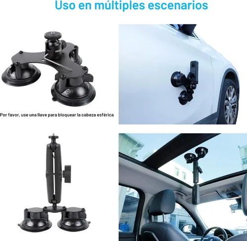 Vista 5 de PellKing Soporte de coche de succión para Insta360 x5, x4, x3, x2, x, One