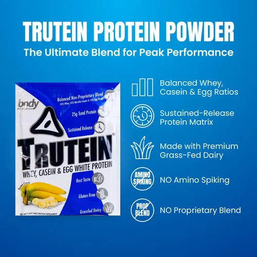 Vista 2 de Body Nutrition Trutein Polvo de Proteína Alto: 45% Suero, 45% Caseína, 10% Clara de Huevo, Sin Gluten, Bajo en Sodio, Polvo de Proteína de Suero