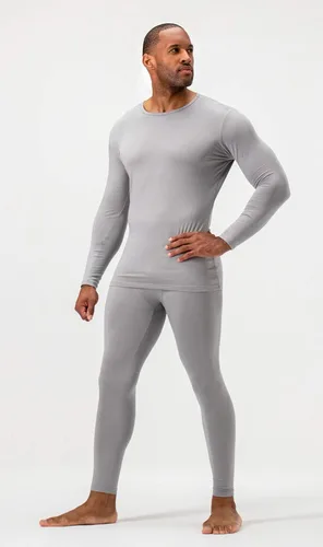Vista 2 de DEVOPS Conjunto de ropa interior térmica para hombre con forro polar