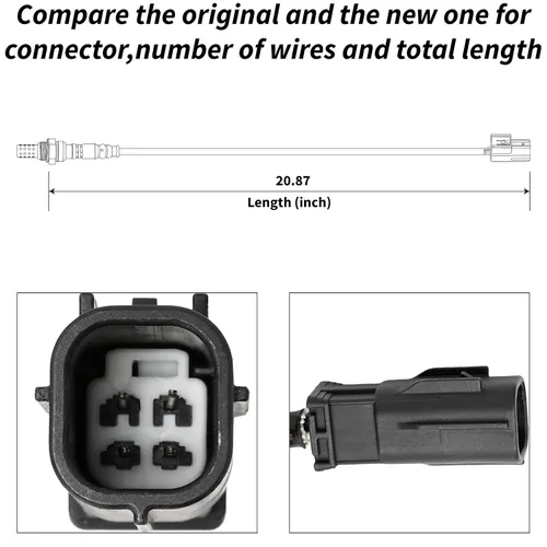 Vista 38 de Sensor de oxígeno 234-2003 aguas arriba compatible con Prizm Corolla 1995-1997 1.6L 1.8L L4 MR2 1992-1995 2.2L