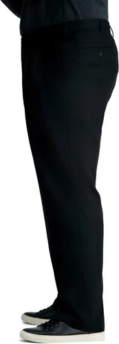 Vista 3 de Haggar Pantalones Cool 18 Pro Classic Fit plisado frontal oculto con cintura expansible, tallas regulares y grandes y altas