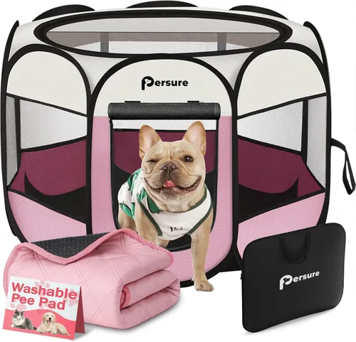 Vista 11 de Corralito para perros y gatos en interiores y exteriores, para cachorros, mascotas, gatos, recuperación después de una cirugía, carpa jaula