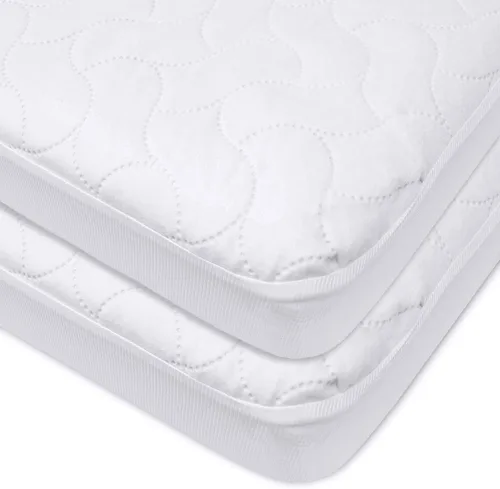 Vista 8 de American Baby Company - Protector de colchón impermeable ajustado para cuna de bebé 52" x 28" - Funda protectora de colchón acolchada, silenciosa