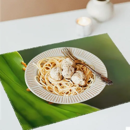 Vista 6 de Frog Red Eyed Tree Frog Placemats Set of 6 Resistant Table Mats Washable Place Mats for Dinner Party Table Decoration