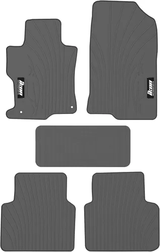 Vista 14 de Alfombrilla de piso compatible con Honda Accord Sedan 2008-2012 de 4 puertas únicamente, alfombras de nylon beige delanteras y traseras de 4 piezas