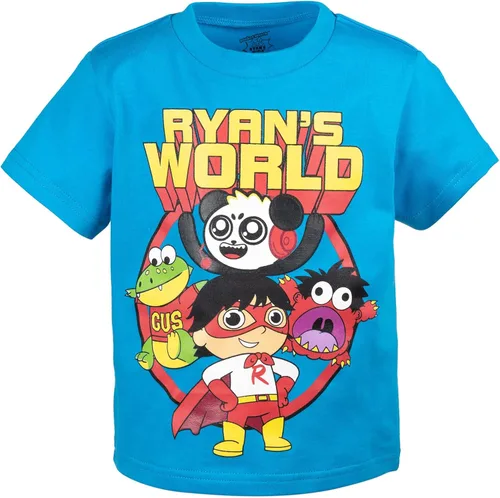 Vista 2 de RYANS WORLD Conjunto de camiseta estampada y pantalones cortos de malla