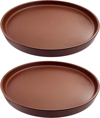 Vista 22 de Yukfona - 4 bandejas de cerámica para macetas, bandejas de 4 5 6 7 8 9 10 11 12 13 pulgadas para interior y exterior, resistente, duradera, base