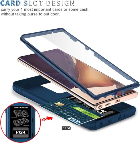 Vista 2 de Fetrim Funda para Galaxy Note 20 Ultra, Caja Del Teléfono De La Cubierta De La Cámara Con Soporte De Anillo De Rotación Para Samsung Galaxy Note 20