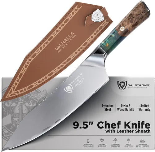Vista 11 de Dalstrong Juego de 2 piezas, cuchillo de chef y pelar de 8 pulgadas, acero 9CR18MOV recubierto de titanio negro, 58+ HRC - Para cocinar y preparar