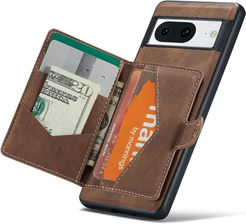 Vista 11 de Funda para Google Pixel 8 2023, cartera magnética desmontable con ranura para efectivo, soporte de carga inalámbrica con función de soporte