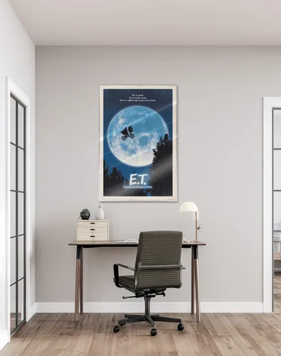 Vista 6 de E.T. The Extraterrestre - Póster de película (estilo regular, bicicleta y luna) (tamaño: 24 x 36 pulgadas) (póster laminado)