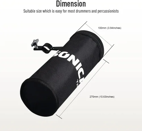 Vista 9 de SONICAKE - Bolsa de nailon para baquetas