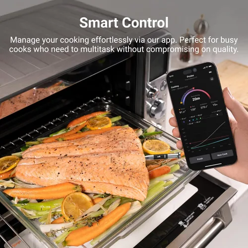 Vista 4 de ThermoMaven - Termómetro inteligente inalámbrico Bluetooth para carne: base independiente, termómetro WiFi inteligente con Sub-1G, precisión