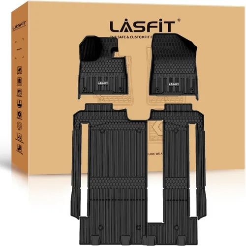Vista 26 de LASFIT Alfombrillas de suelo para Toyota Tacoma 2024-2026 de doble cabina a gas (solo compatible con manual Tran), forros de suelo de TPE para todo