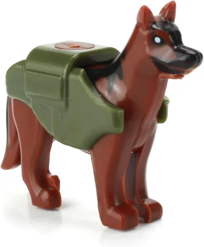 Vista 3 de Battle Brick Coleccionable perro de servicio de policía K9 personalizable Compatible con LEGO Bricks Gran regalo para mayores de 10 años