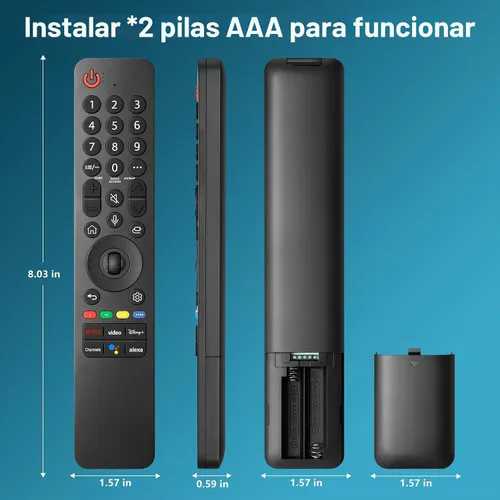 Vista 8 de Voice Magic-for-LG-TV-Control Remote-Reemplazo Compatible con LG MR19GA, MR20GA, MR21GA, MR22GN, MR23GA