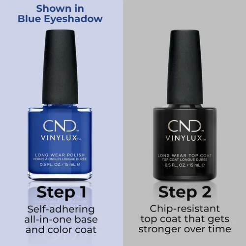 Vista 3 de CND Vinylux - Esmalte de uñas azul de larga duración, color resistente al brillo y al astillado, 0.5 onzas líquidas Chance Taker
