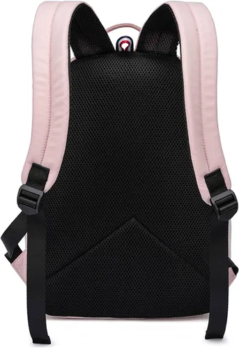 Vista 4 de PaPama Mochila resistente al desgaste para adolescentes, bolsa de viaje Monster High ligera para estudiantes, Rosado2