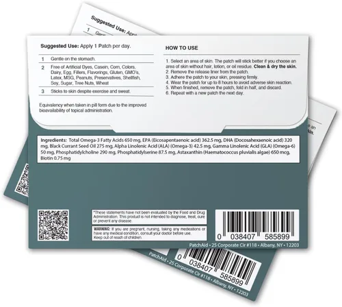 Vista 2 de PatchAid Kids Omega-3 Topical Patch Suministro para 30 días