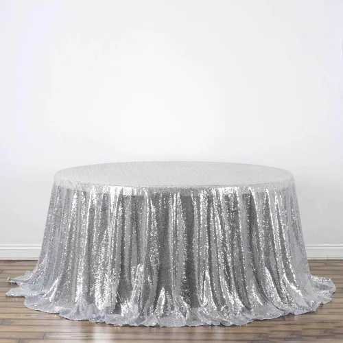 Vista 18 de Tableclothsfactory Luxury Collection - Manteles redondos de lentejuelas de 108 pulgadas, color dorado