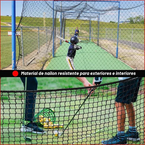 Vista 7 de Red deportiva - Red de pelotas resistente para golf, béisbol, hockey, fútbol