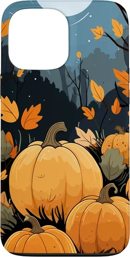 Vista 24 de Pumpkin Fall & Autumn Leaves, Fall Color Theme, Pumpkins Case for iPhone 16