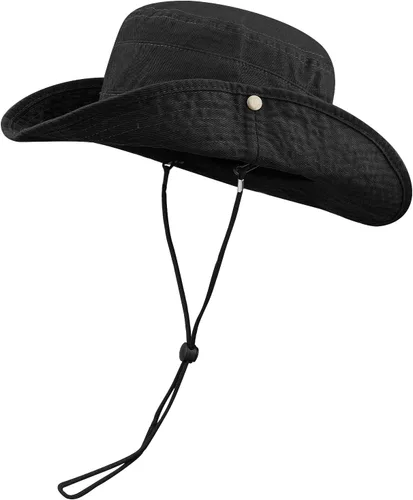 Vista 2 de Croogo Sombrero de ala ancha Bonnie de verano, sombrero de sol para pesca, estilo vaquero, sombrero de pescador, safari al aire libre, caza