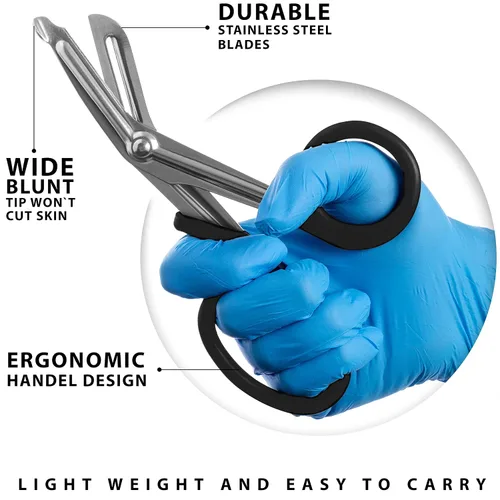 Vista 5 de ASA TECHMED Sprague - Estetoscopio de doble tubo para adultos y pediátricos + tijeras EMT a juego, ideal para EMT, enfermera, médico, estudiante