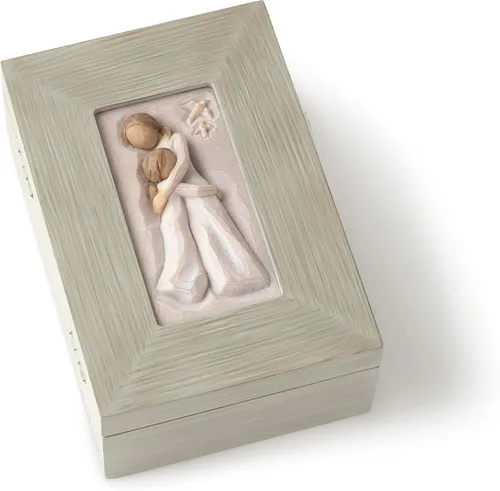 Vista 8 de Willow Tree Sagrada Familia, caja de recuerdo esculpida pintada a mano