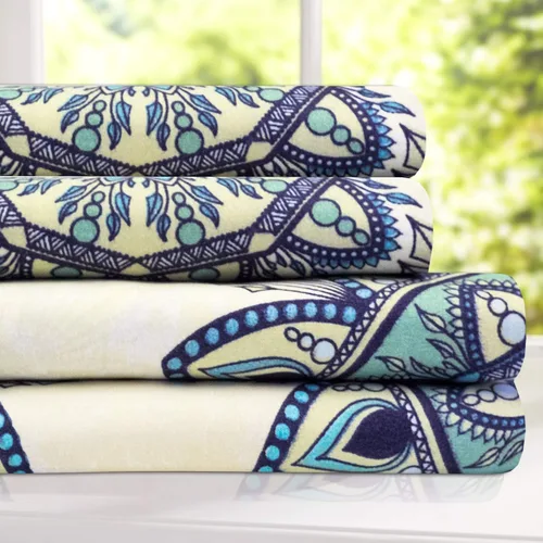 Vista 3 de Juego de sábanas extrasuaves de tamaño individual, ropa de cama transpirable y lujosa con correas elásticas integradas para las esquinas, colección
