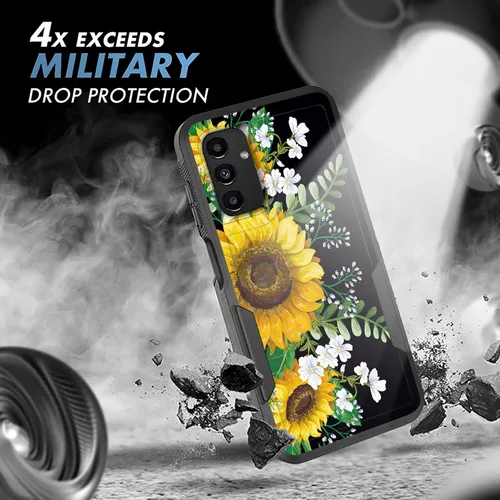 Vista 484 de Funda para Galaxy A14 5G, resistente de doble capa híbrida de policarbonato duro, goma suave, a prueba de golpes, funda protectora resistente