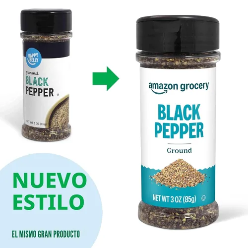 Vista 2 de Marca Amazon - Happy Belly Pimienta negra, molida, 3 onzas