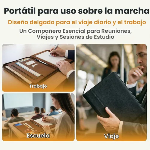 Vista 6 de Funda universal Padfolio – Organizador de tablet con soporte para bloc de notas – Compatible con iPad 10ª 11ª generación, iPad Pro 11, iPad 7 8 9