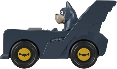 Vista 4 de Fisher-Price - Vehículos de superhéroes de metal fundido a presión inspirados en la película DC League of Superpets - Batdog Ace en Batmobile