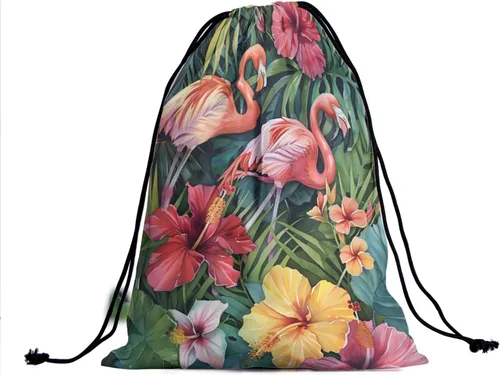 Vista 212 de Bolsa de agarre de gimnasia de piel de animal, bolsa de gimnasia con cordón ajustable, bolsa de cuerda para fauna silvestre, Mariposas Galaxy