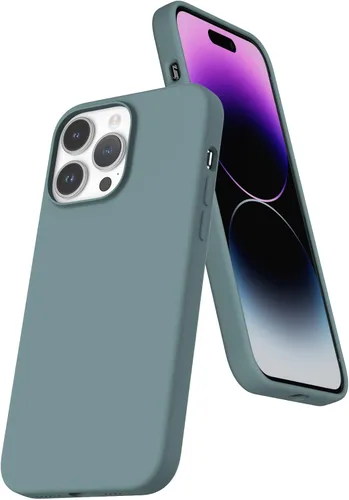 Vista 152 de Funda de silicona líquida compatible con iPhone 12 Pro Max 6.7 pulgadas, funda de gel de protección completa con forro de microfibra, funda