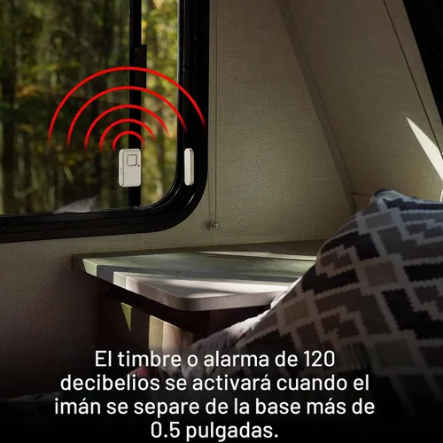 Vista 4 de UltraPro - Alarma de seguridad personal para ventanas y puertas, paquete de 2, timbre inalámbrico