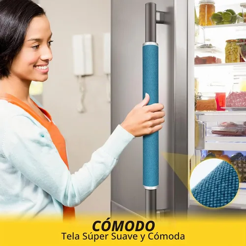 Vista 5 de Fundas para manijas de puerta de refrigerador, 5 piezas, decoración de electrodomésticos de cocina, nevera, microondas, lavavajillas, fundas